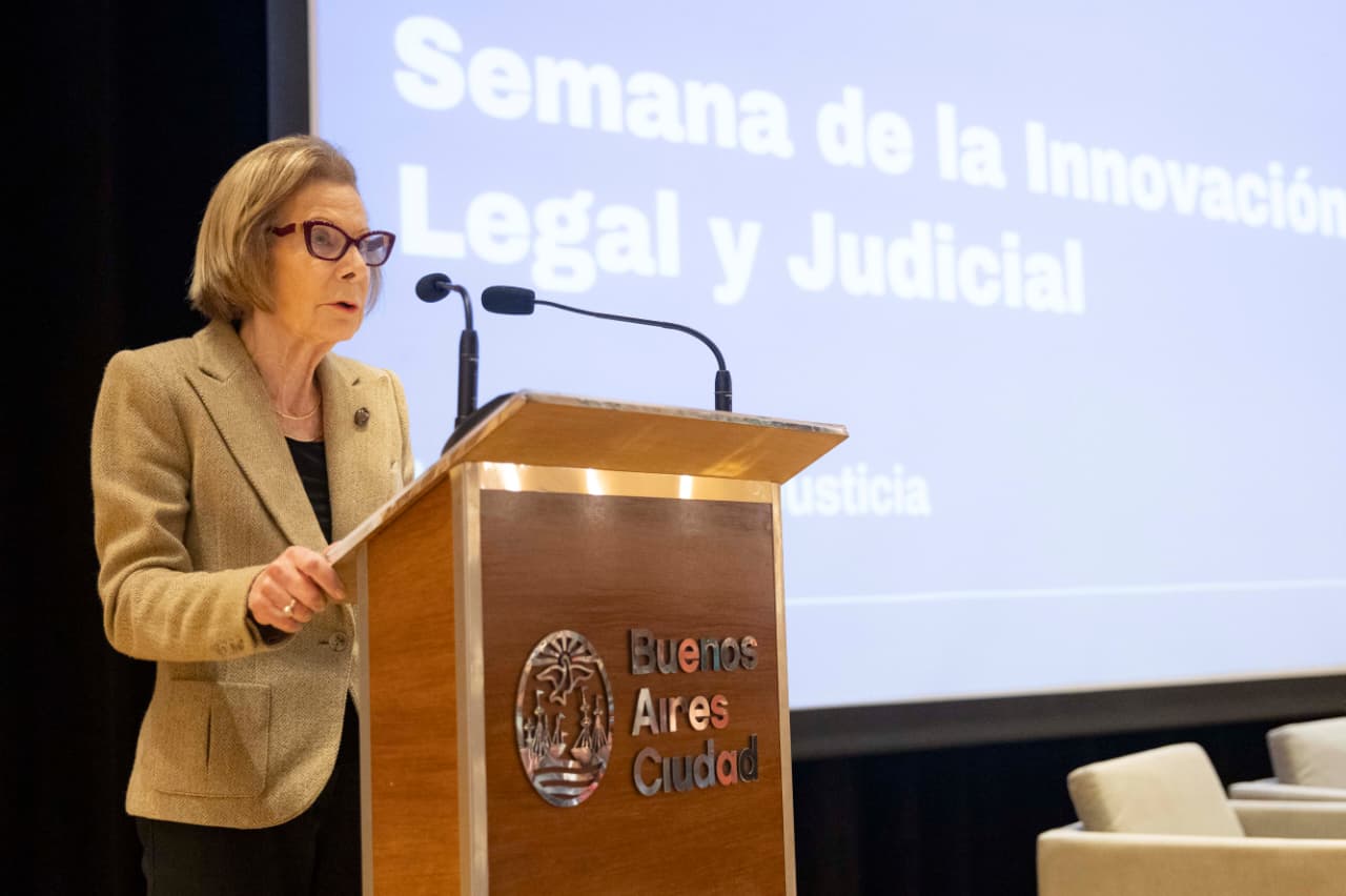 Inés M. Weinberg, presidente del TSJ en el acto de apertura de Innova Tech Jus + Law.
